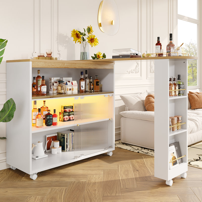 39cm Home Bar, White