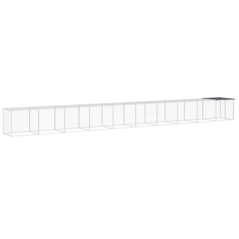 Poulailler avec treillis métallique Easa, Gris anthracite, H 35,4 po x l 394,9 po x P 38,6 po