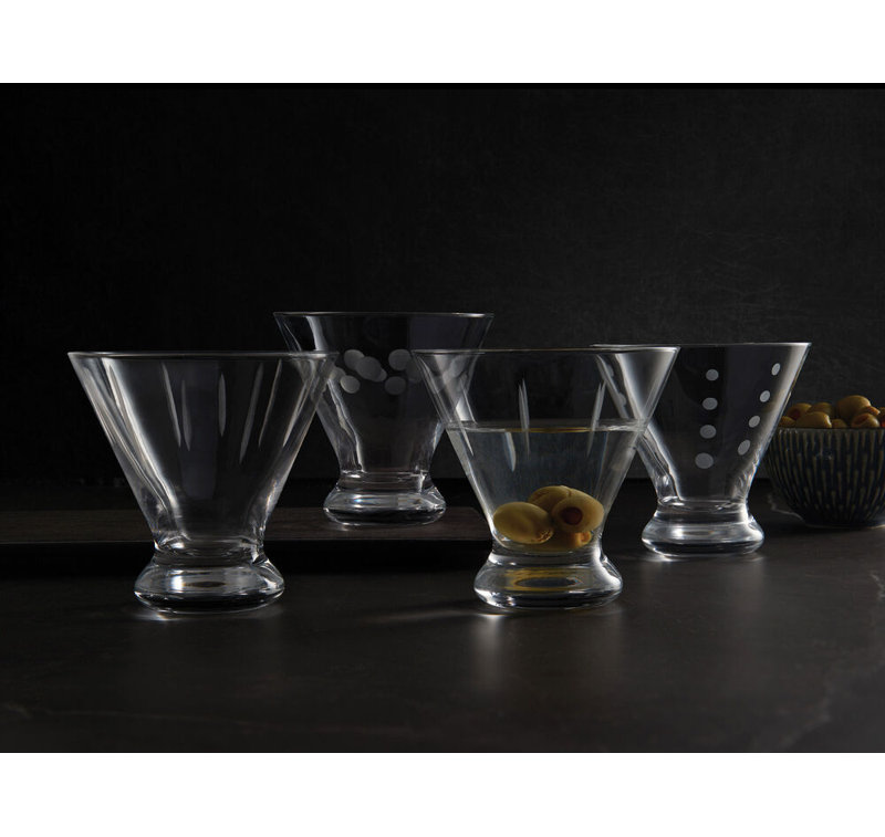 Cheers 8 oz. Stemless Martini Glass