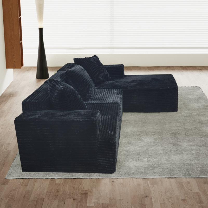 Canapé modulaire convertible, Noir