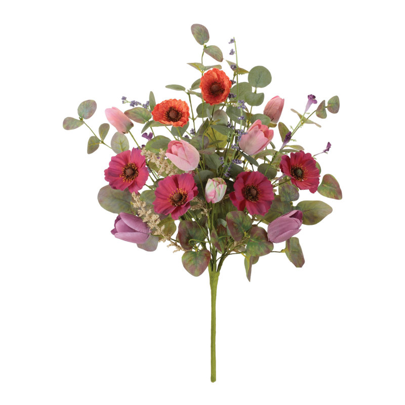 Buisson floral coquelicot et tulipe (ensemble de 2)