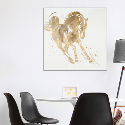 Spirit Horse Gold by Patricia Pinto - Wrapped Canvas Print