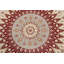 Tapis beige en laine et en laine noué à la main de conception unique 6 pi 1 po x 9 pi 3 po New Age