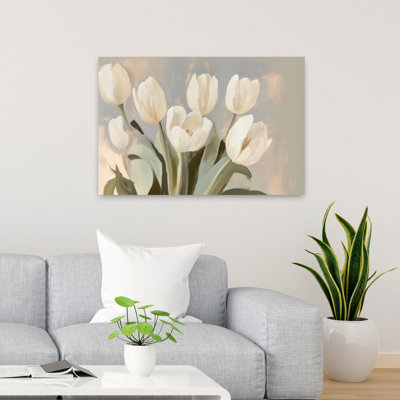 Tulipes, art mural contemporain abstrait