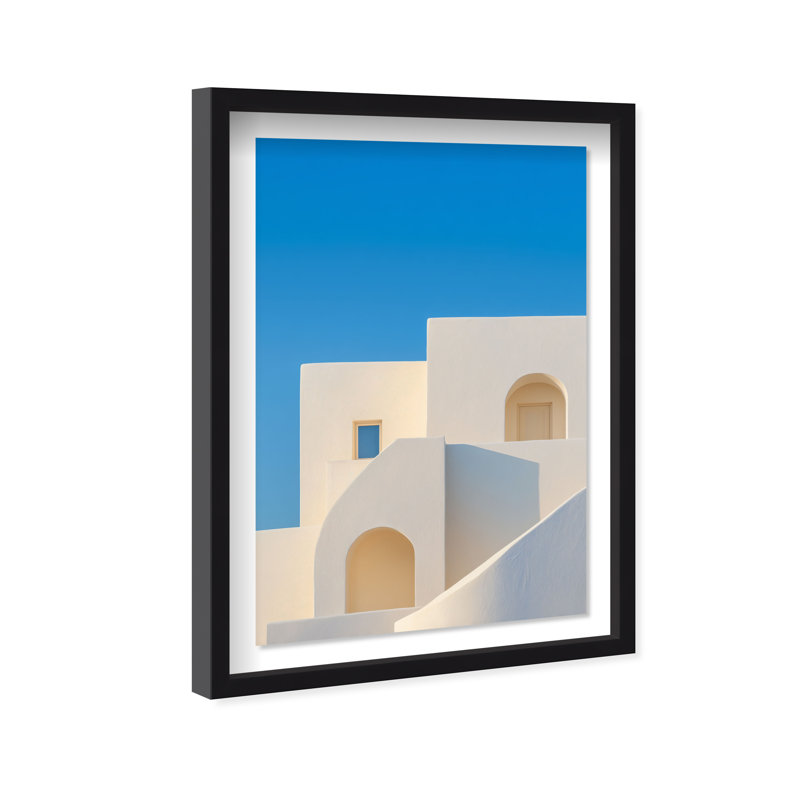 Island Minimalism Print by Oliver Gal, 16.5"H x 11.5"W, Black Shadowbox