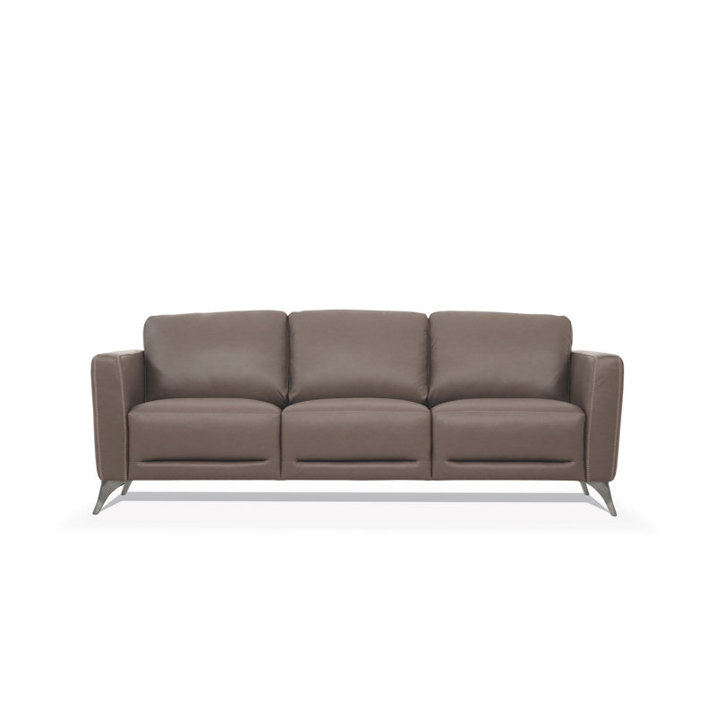 Canapé en cuir taupe Malaga (assemblé)