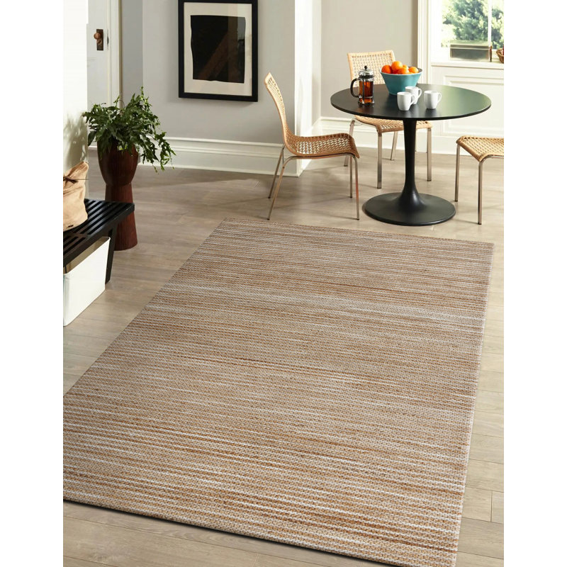 Alcantera Hand-Woven Jute Blend Area Rug, Rectangle 7'9" x 9'9"