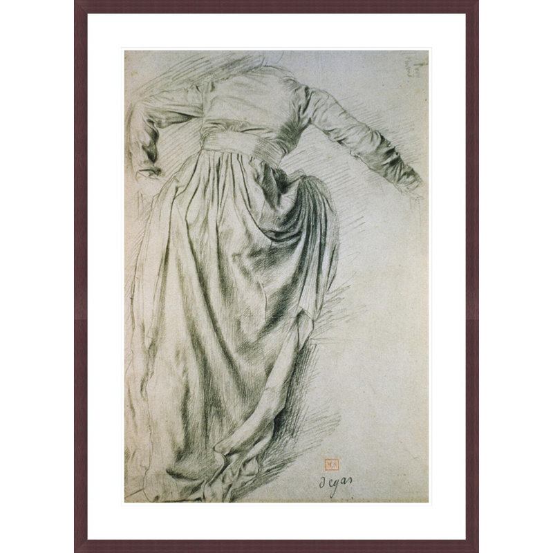 Étude d'une femme drapée par Edgar Degas, H 41,5 po x l 30,37 po