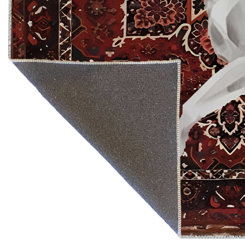 Tapis intérieur / extérieur rectangulaire Rosicela, Tapis de couloir 3 pi 11 po x 9 pi 10 po