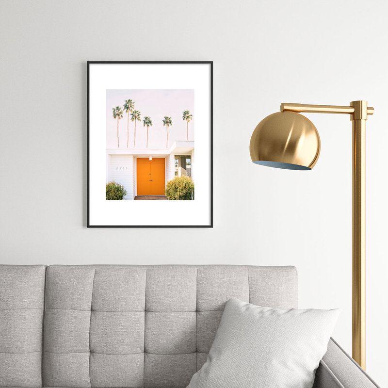 Palm Springs encadré sur papier, Noir, H 24 po x l 18 po