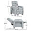 Fauteuil inclinable 31,25 po avec dossier inclinable et dossier réglable, gris clair-1758393005