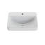 Lavabo de salle de bain semi-encastré à surface solide blanc matte 23 po Cantrio ST-2318