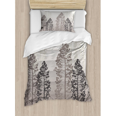 Hunnewell Taupe Microfibre 350 TC Farmhouse / Country Duvet Cover Set