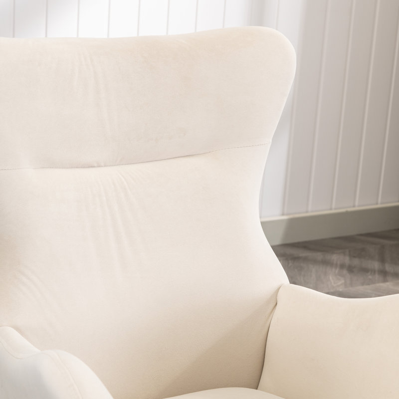 Metal Rocking Chair, Beige