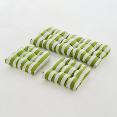 Ensemble de 3 coussins d'extérieur à causeuse