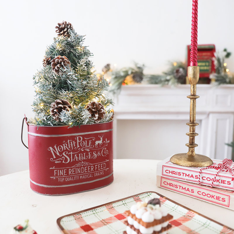Ensemble de 2 seaux de Noël en métal