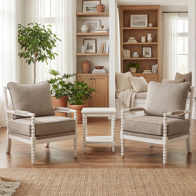 Élégante chaise d'appoint à pieds fuselés de 25,5 po de large avec dossier et siège rembourrés Ocelia, Polyester gris