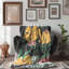  Couverture à motif floral Life Is Worth Living-1865768202