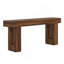 Console de style campagnard de 63 po de long, canapé rectangulaire brun rustique derrière le canapé, table de couloir d'entrée en grain de bois pour le salon, la salle à manger