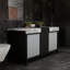 Ensemble de meuble-lavabo de 72 po Lexora Zilara noir et gris avec robinet