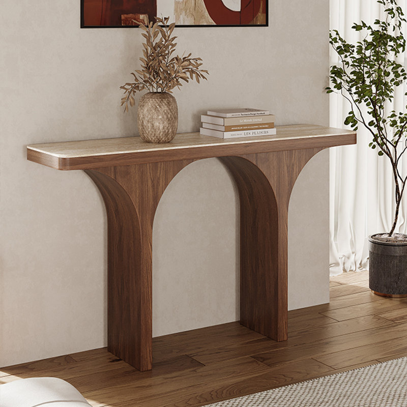 Console simple de style Wabi-sabi., H 33,5 po x l 55,1 po x P 13,8 po