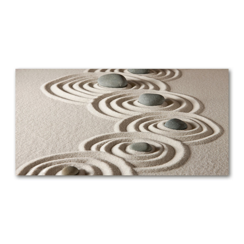 Zen Stones Sand - Wrapped Canvas Print