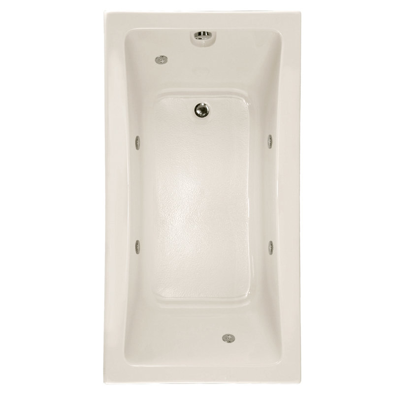 Rosemarie 60'' L Bathtub, Bone, Polished Chrome