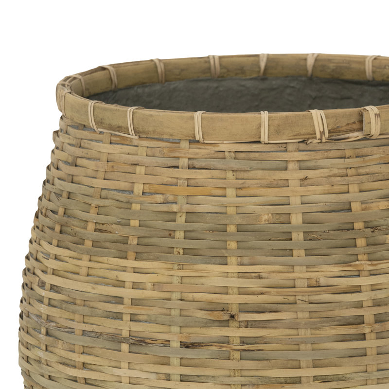 Bohemian Pots Handmade Cement/Bamboo Planter