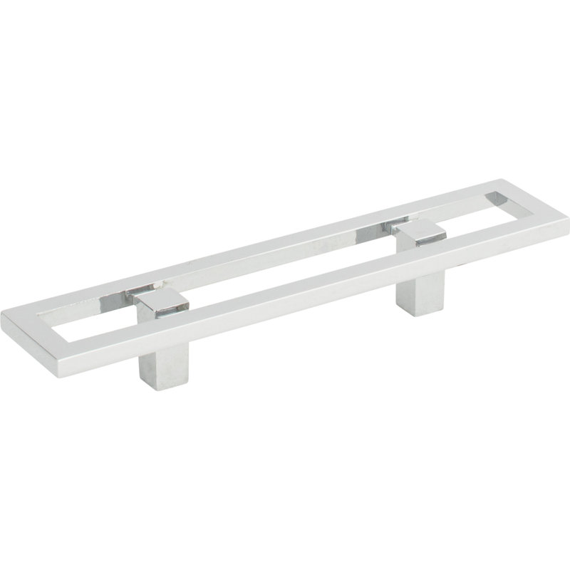 Polished Chrome Modern Bar Pull with Mounting Hardware