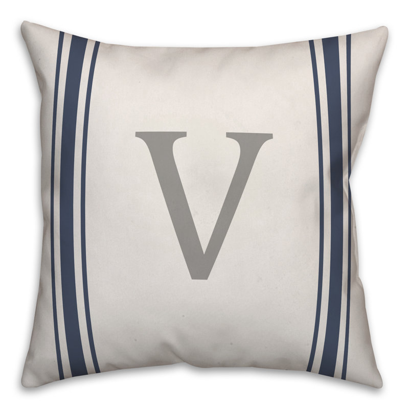 Reversible Throw Pillow, V