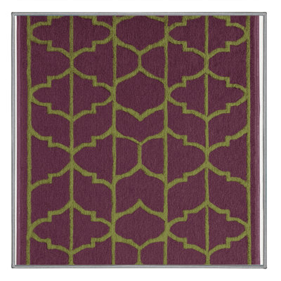 Tapis brun treillis lavable à la machine