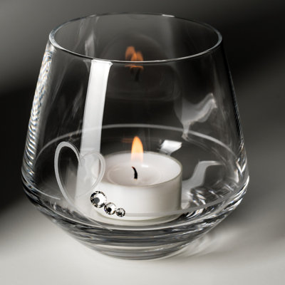 Crystal Tabletop Votive Holder with Candle Included