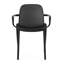 Sièges de jardin noirs en polypropylène noir - Chaises de jardin résistantes aux intempéries