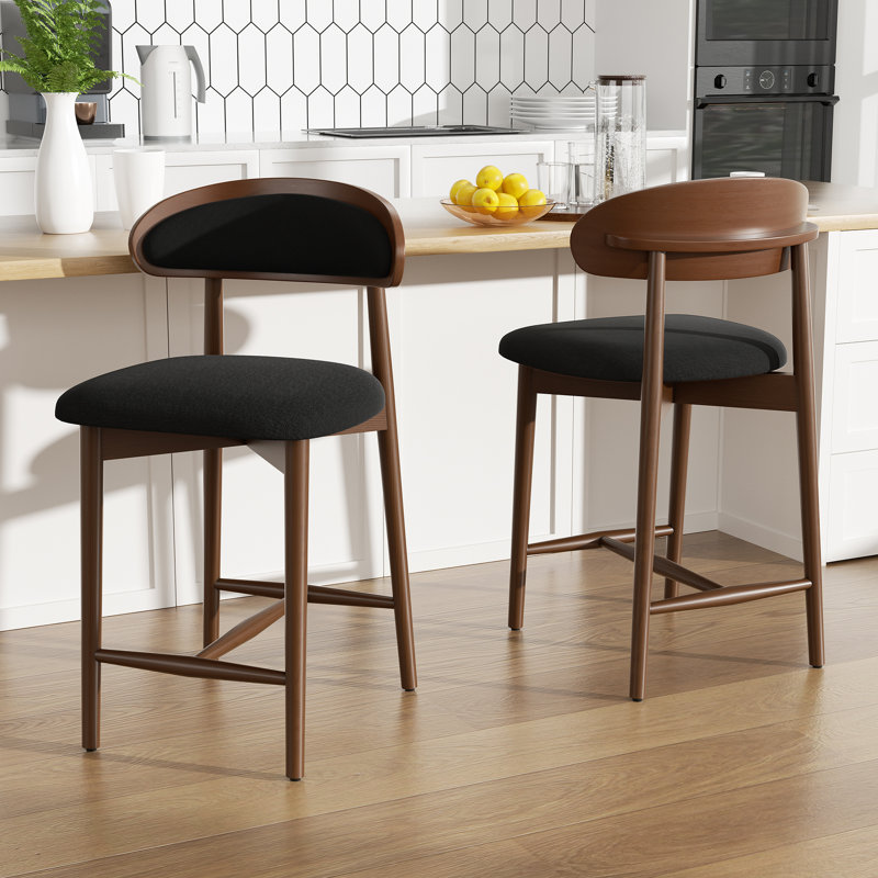 Upholstered Solid Wood Dining Chair With Footrest - Stylish And Comfortable Side Chair, Black