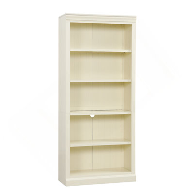 Suite de bibliothèque de 83 pouces de hauteur avec bande lumineuse, ensemble de bibliothèque décorative à 5 niveaux avec tablettes réglables, organisateur de rangement, étagère de rangement autoportante pour salon, bureau personnel, beige