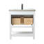 Meuble-lavabo simple 30 po avec comptoir en céramique Vicini-94088310
