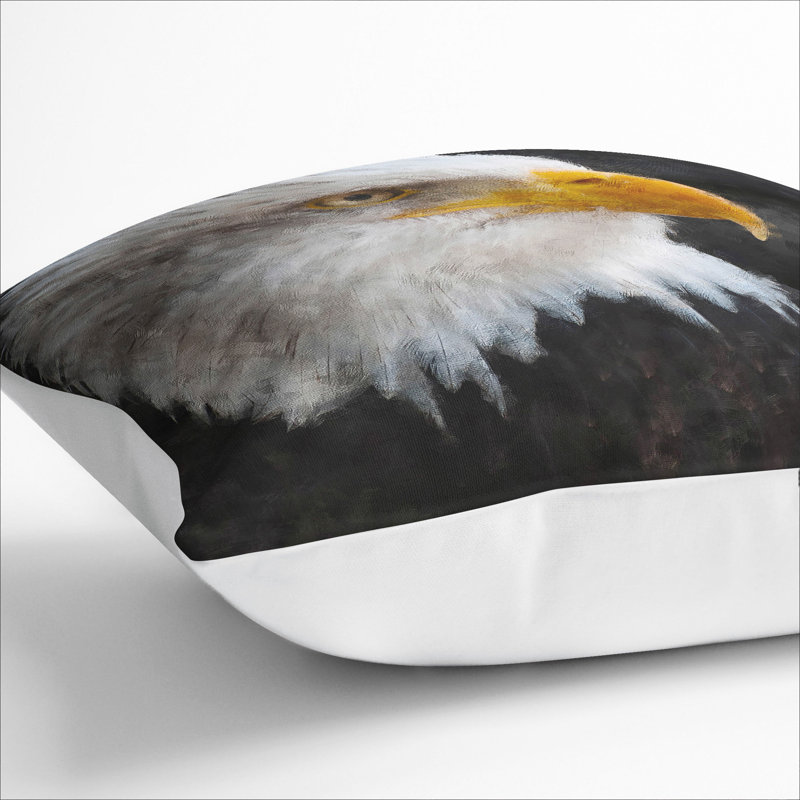 Bald Eagle Vol.2 Painting Scatter Cushion, White, 40cm H x 40cm W x 15cm D
