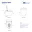 Toilette allongée intelligente Piedmont avec fonction bidet sans réservoir, siège chauffant, chasse automatique sans contact, siège à fermeture en douceur, veilleuse et mode économique (télécommande incluse)