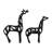 Metal Aluminum Giraffe Figurine - Contemporary Decorative Sculpture with Cutout Design-118465925