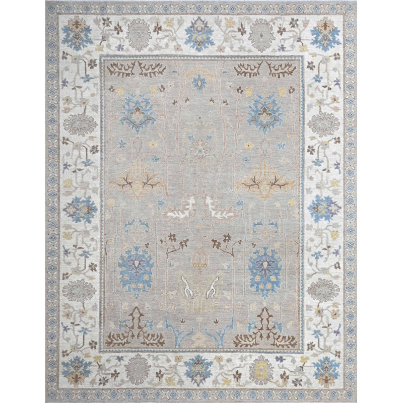 Oushak One-of-a-Kind Rectangle 9'2" X 11'10" Hand Knotted Area Rug