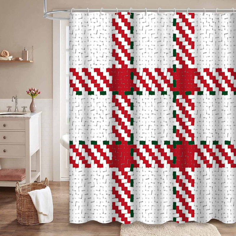 Rideau de douche avec 12 crochets Lumberjack, L 72 po x l 72 po