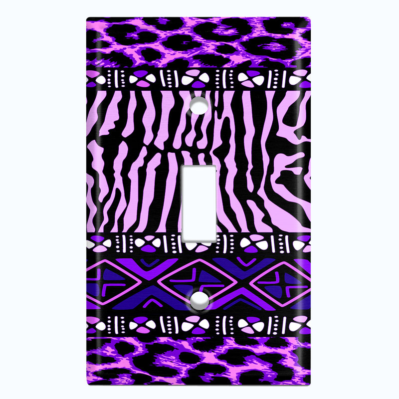 Patterned 1 - Gang Toggle Light Switch Standard Wall Plate