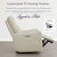 Fauteuil inclinable électrique pivotant en cuir véritable avec poche et port USB-675632079