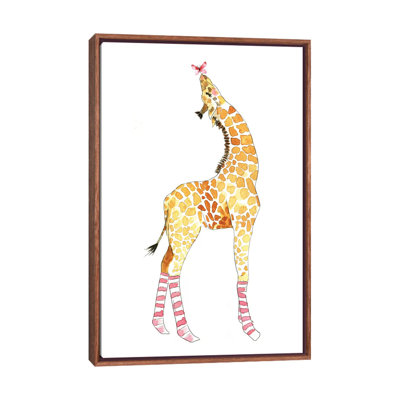 Girafe avec papillon par Mercedes Lopez Charro - reproduction d'art