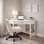Bureau d'ordinateur d'angle en bois massif Moorton