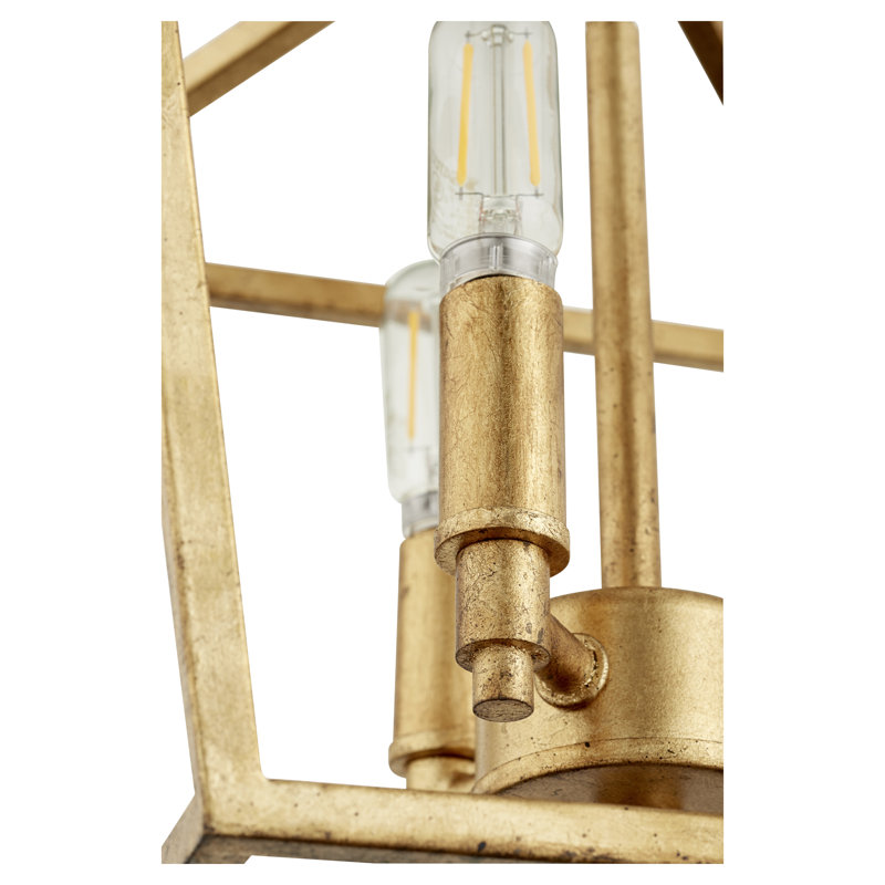 Arletta Semi Flush Mount, Gold Leaf