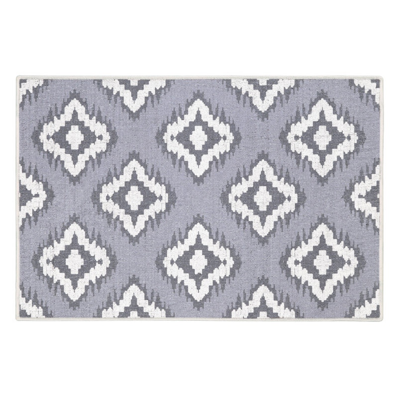 Tapis d'entrée antidérapant 36 po x 24 po, gris