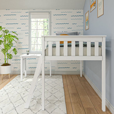 Lit mezzanine simple bas avec bureau