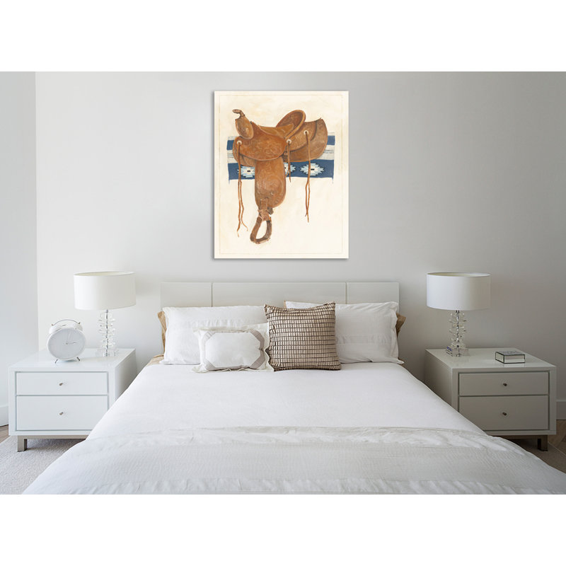 " Western Saddle II Light " by Avery Tillmon Painting Print, 40" H x 32" W x 1.5" D