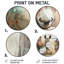 Décoration murale ronde en métal Marshelle - âne-898244287